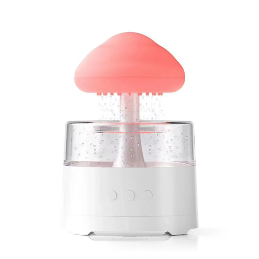 Cloud Rain Humidifier for Bedroom with Soothing Rain Sounds, Water Drip Mushroom Humidifiers 7 Colors Mood Raindrop Diffuser