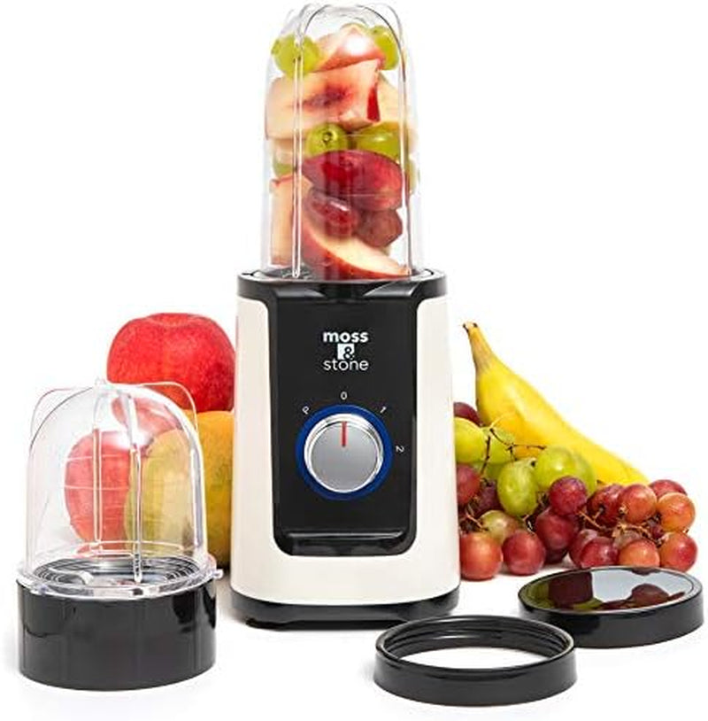 2 in 1 Personal Blender with Additional Blender Cups, Amazing Bullet Blenders for Making Smoothie, Mini Blender, White & Black Juice Blender