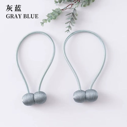 Elegant Magnetic Curtain Tiebacks – 2-Pack Decorative Polyester Buckle Clips for Effortless Style and Hold